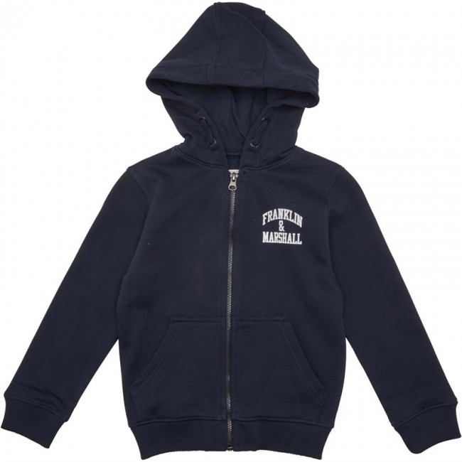 Franklin &amp; Marshall Junior Badge Hoodie Navy