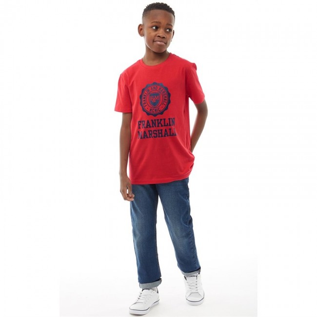 Franklin &amp; Marshall Junior T-Letterbox Red