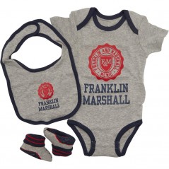 Franklin &amp; Marshall Baby Three Piece Set Vintage Grey Heather
