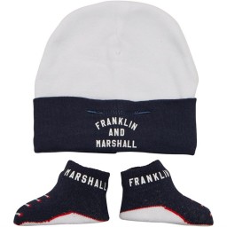 Franklin &amp; Marshall Baby &amp; Bootie Set Navy