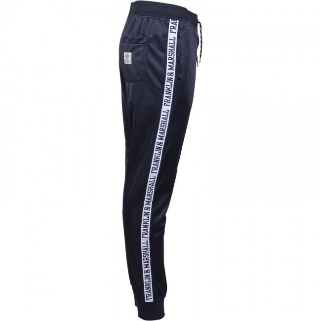 Franklin &amp; Marshall Junior Tricot Side Seam Tape Bottoms Navy