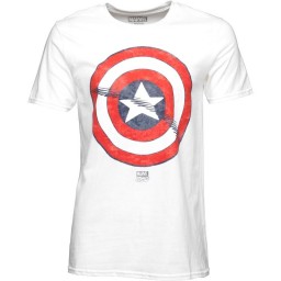 Marvel Captain America Shield T-White