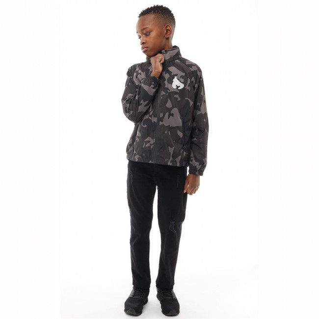 Money Junior Camo Windbreaker Shale Grey
