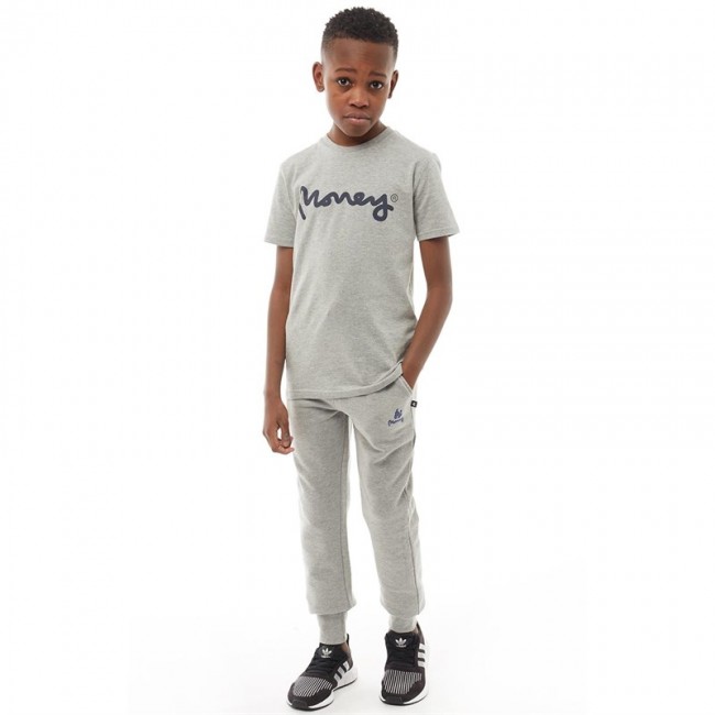 Money Junior Black Label Signature T-Light Grey Heather