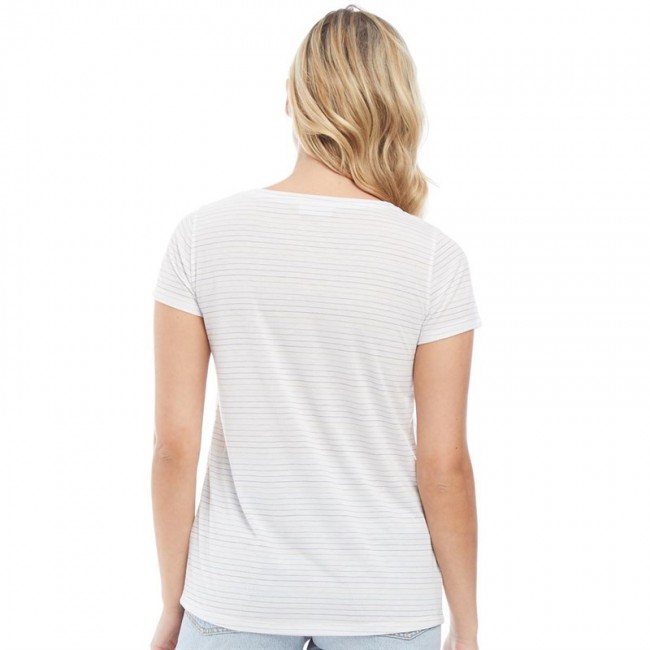 Nocozo Lurex Striped Rainbow Pocket T-White/Rainbow Multi