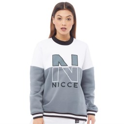 Nicce Fraction SweatWhite/light Grey Marl