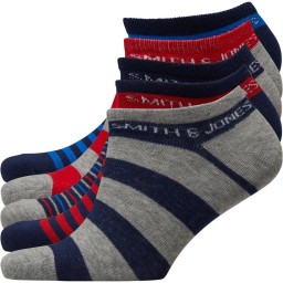 Smith And Jones Furrow Trainer Liners Total Eclipse/Grey Marl/White/FormulaOne