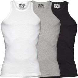 Henleys Vests Black/White/Grey