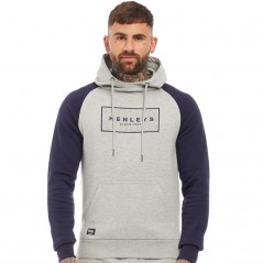 Henleys Beford Over The Head Hoodie Grey/Navy