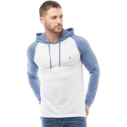 French Connection Raglan White/Light Blue Melange