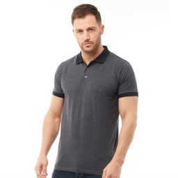 French Connection Contrast Polo Marine Melange