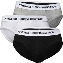 French Connection Briefs Grey/White/Black