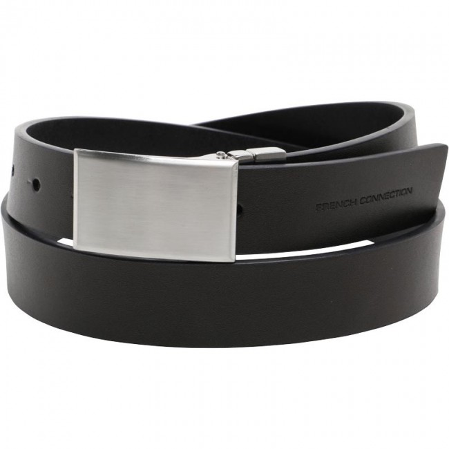 French Connection Plaque Buckle Black/Brown