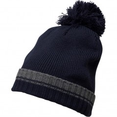 French Connection Plain Beanie Charcoal Melange/Marine Blue