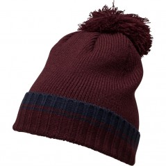 French Connection Plain Beanie Marine/Bordeaux