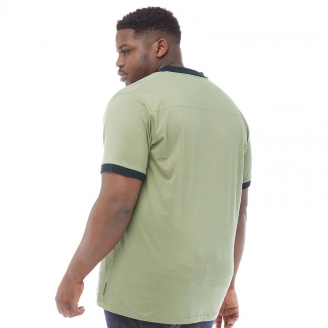 French Connection Plus Size Contrast Polo Light Khaki Melange/Marine