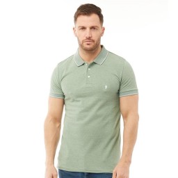 French Connection Single Polo Green Melange