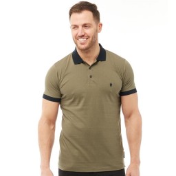 French Connection Contrast Polo Khaki/Marine