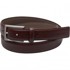 French Connection Brushed Nickel Buckle Leather Brown