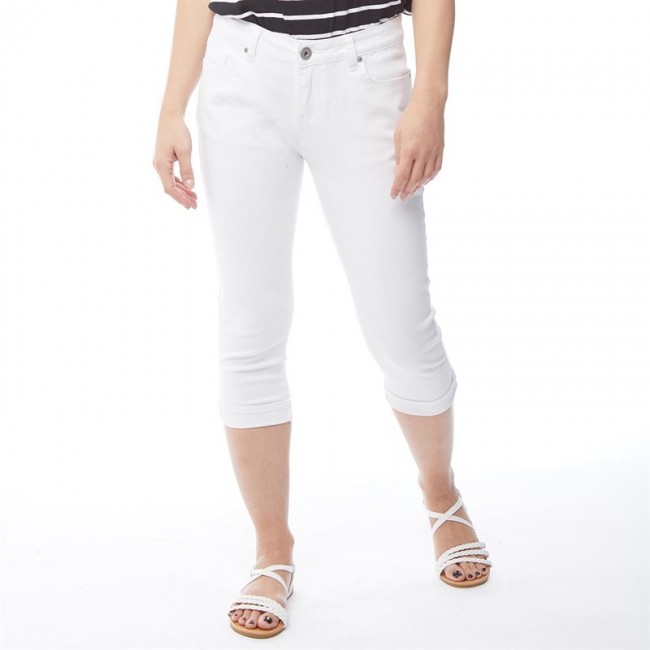 Onfire Cropped Twill White