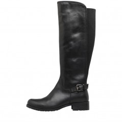 Onfire Knee Length Leather Black