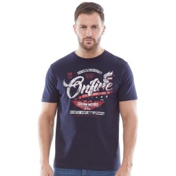 Onfire Printed T-Navy