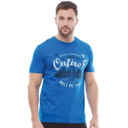 Onfire Printed T-Blue