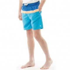 Original Penguin Junior Three Colour Block Aqua Splash