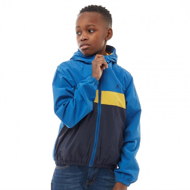 Original Penguin Junior Colour Block Windcheater Navy Blazer