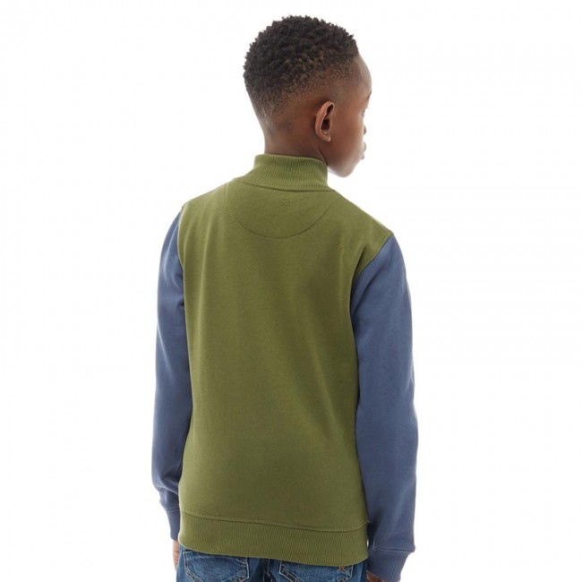 Original Penguin Junior Colour Block SweatBronze Green
