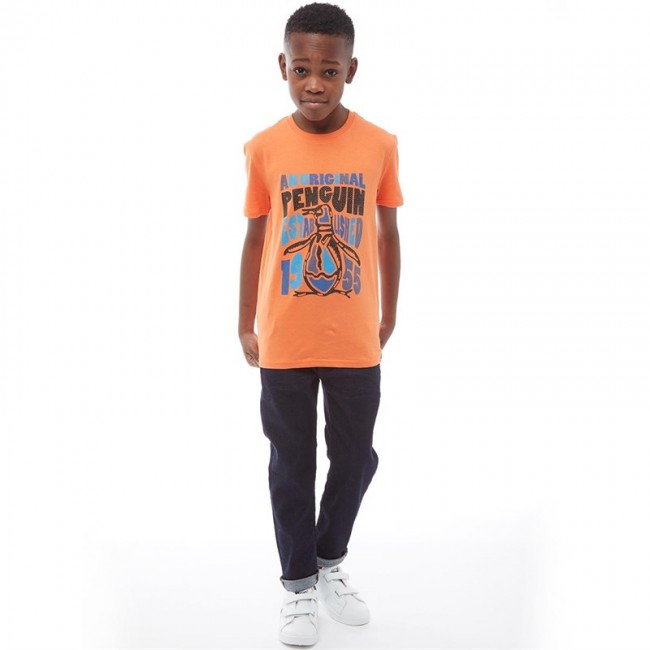 Original Penguin Junior Printed T-Firecracker