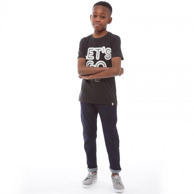 Original Penguin Junior Printed T-Black