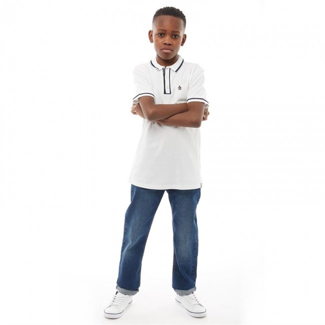 Original Penguin Junior Earl Polo Bright White