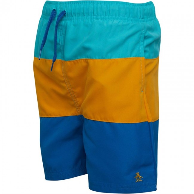 Original Penguin Colour Block Bright Aqua