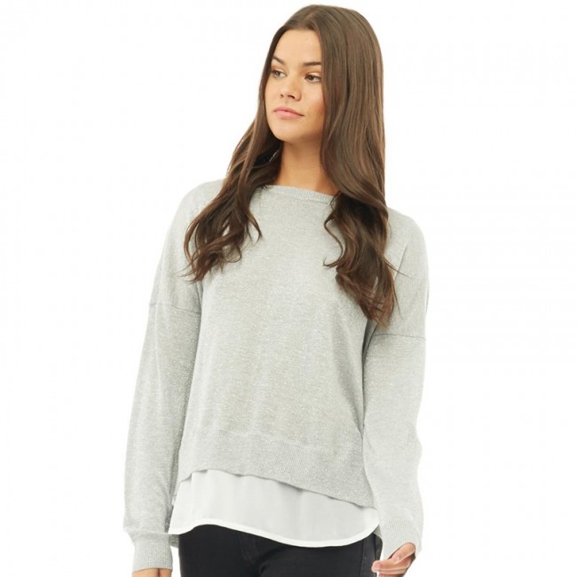 Only Darling Shen Light Grey Melange/Silver Glitter