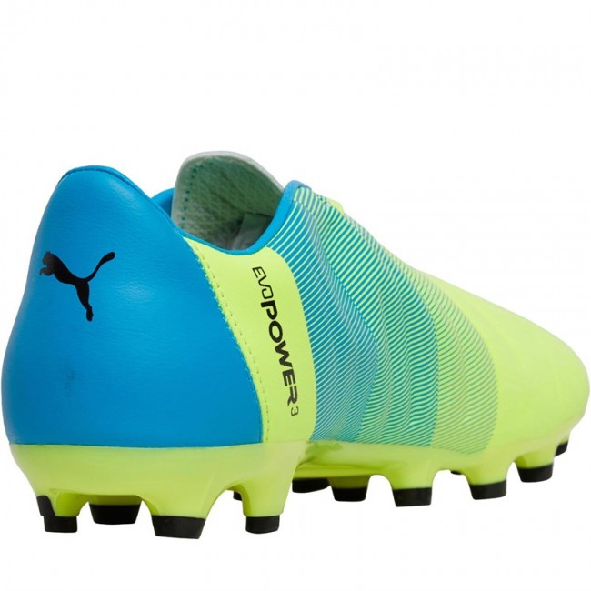 Puma Junior evoPOWER 3.3 AG Safety Yellow/Black/Atomic Blue