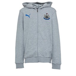 Puma Junior NUFC Newcastle United Fan Hoodie Light Grey Heather