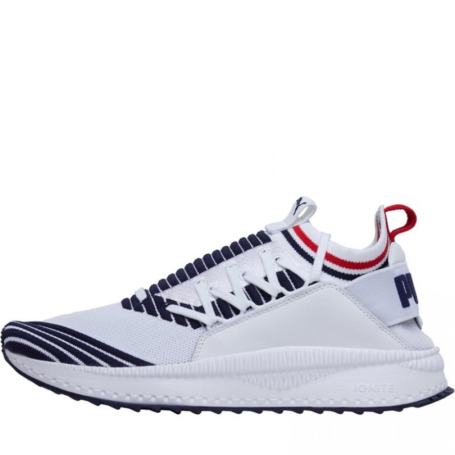 Puma Tsugi Jun Sport Stripes White Peacoat Ribbon Red