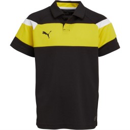 Puma Junior Spirit II Leisure Polo Black/Yellow