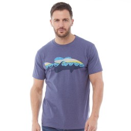 Weird Fish Trout T-Blue Indigo Marl