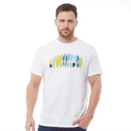 Weird Fish Surfer T-Dusty White