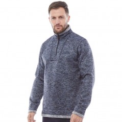 Weird Fish Tyrone 1/4 Herringbone Dark Navy