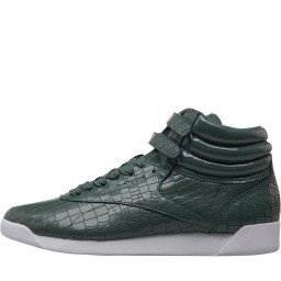 Reebok Classics Freestyle Hi Crackle Chalk Green/Pragmatic Teal/White