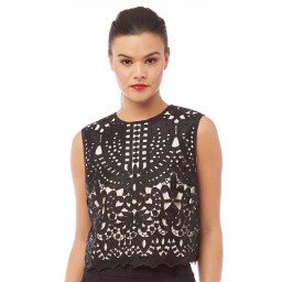 Ted Baker Falisia Lace Contrast Black