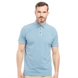 Ted Baker Offset StDetail Golf Polo Blue