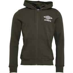 Umbro Active Style Full Hoodie Olive Night/White