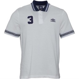 Umbro Taped 3 Button Polo White