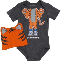 Converse Baby Creature Creeper Set Charcoal Grey Heather