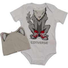Converse Baby Creature Creeper Set White