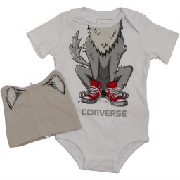 Converse Baby Creature Creeper Set White